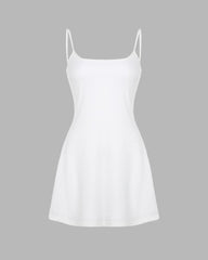 Plain White Back to School Dress