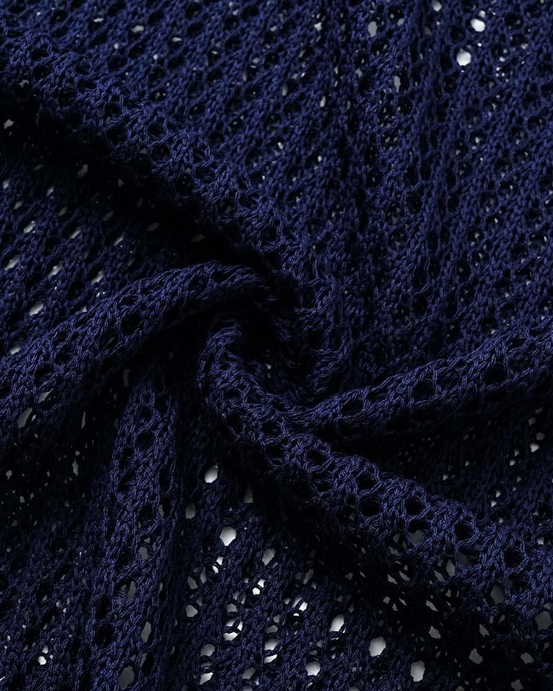 Star Jacquard Long Sleeve Knit Top