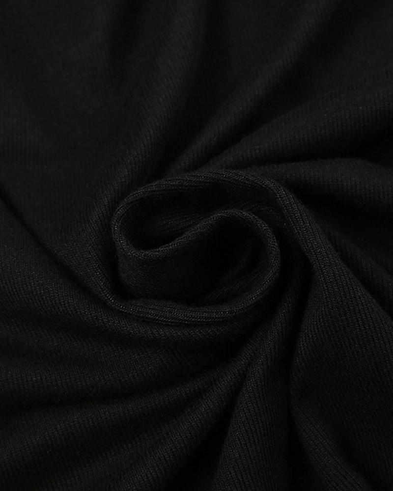 Contrast Trim Long Sleeve Tee