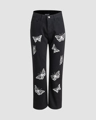 Butterfly Glisten Rhinestone Tracksuit Pants