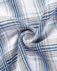 Suthmeers Puff Sleeves Plaid Shirt