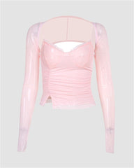 Lace Trim Cami Bolero Top