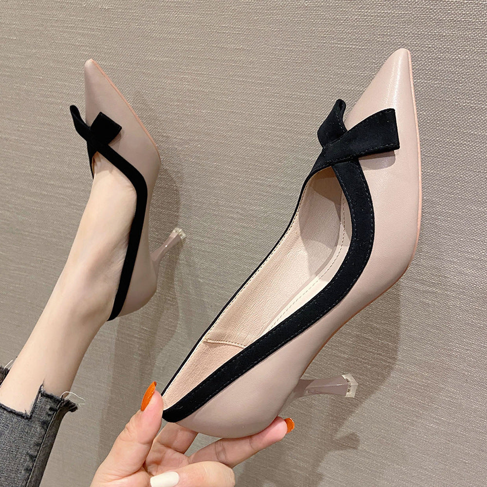 Elegant Pump Pointy Toe Kitten Mid Heels