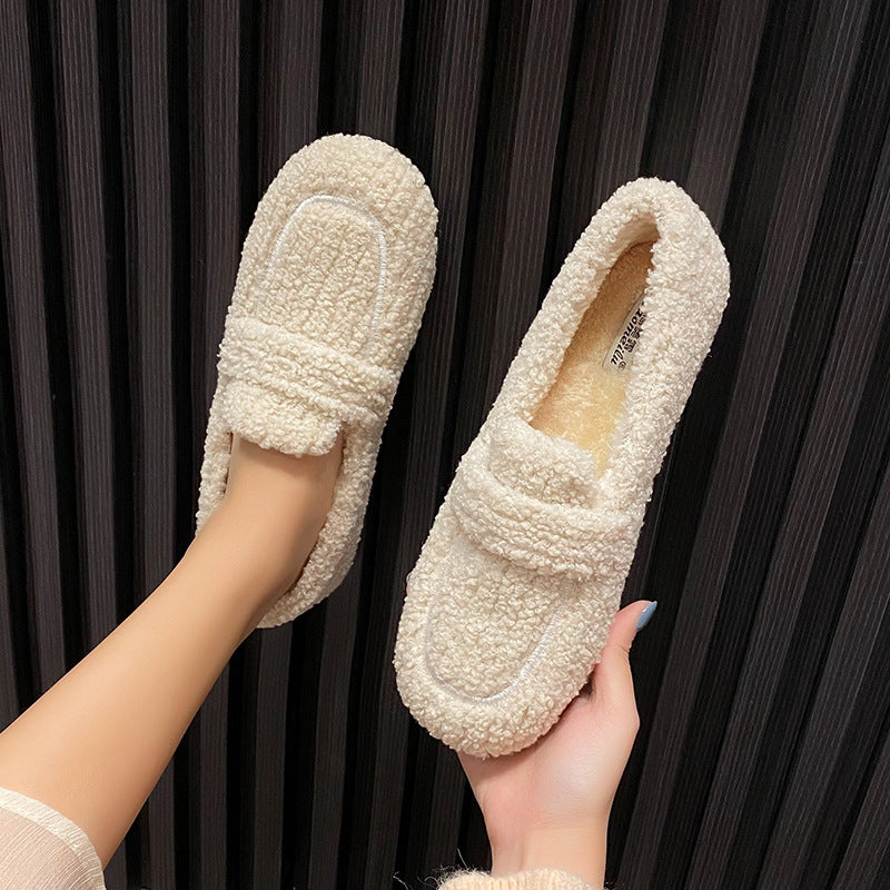 Cute Winter Warm & Soft Plush Fur Loafers Shoes