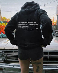Dear Person Slogan Hoodie