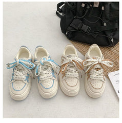 Letter Patchwork Trendy Sneakers Students Shoes