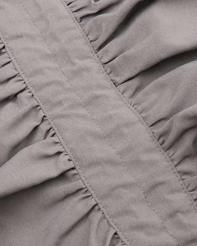 Jagged Ruffle Maxi Cargo Skirt