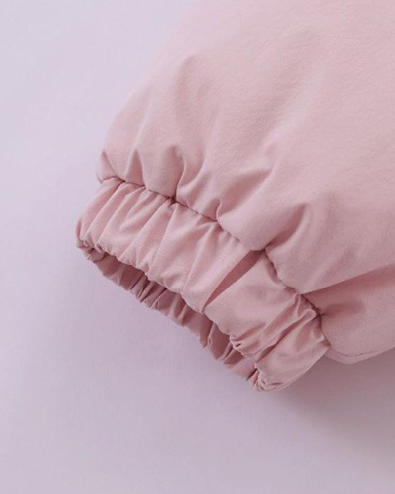 Masked Collar Puff Jacket