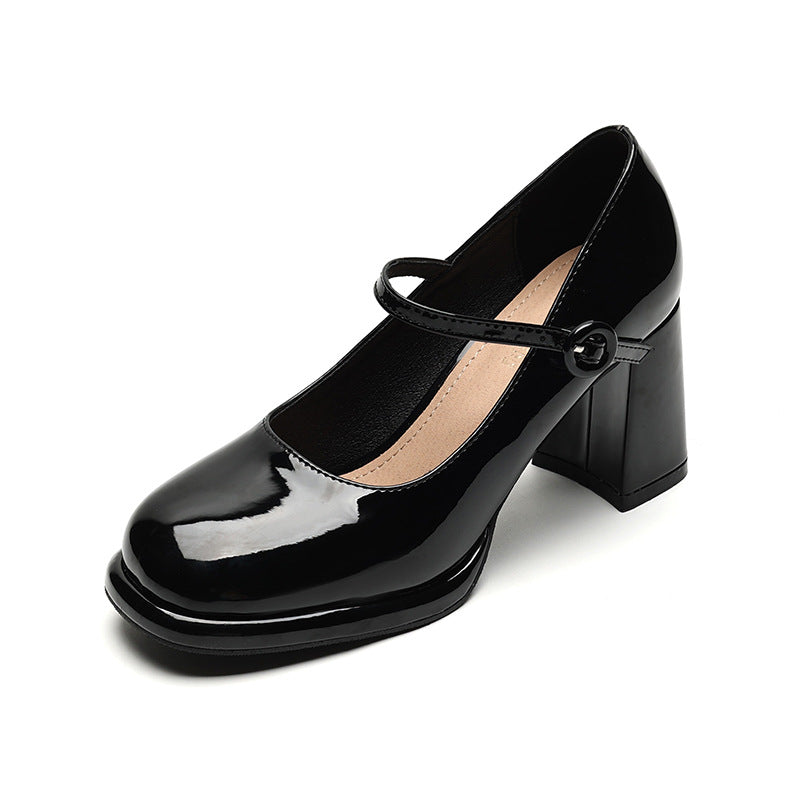 Block Heel Mary Janes Pumps Dress Shoes