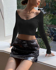 Onorood Scoop Neck Cropped Top