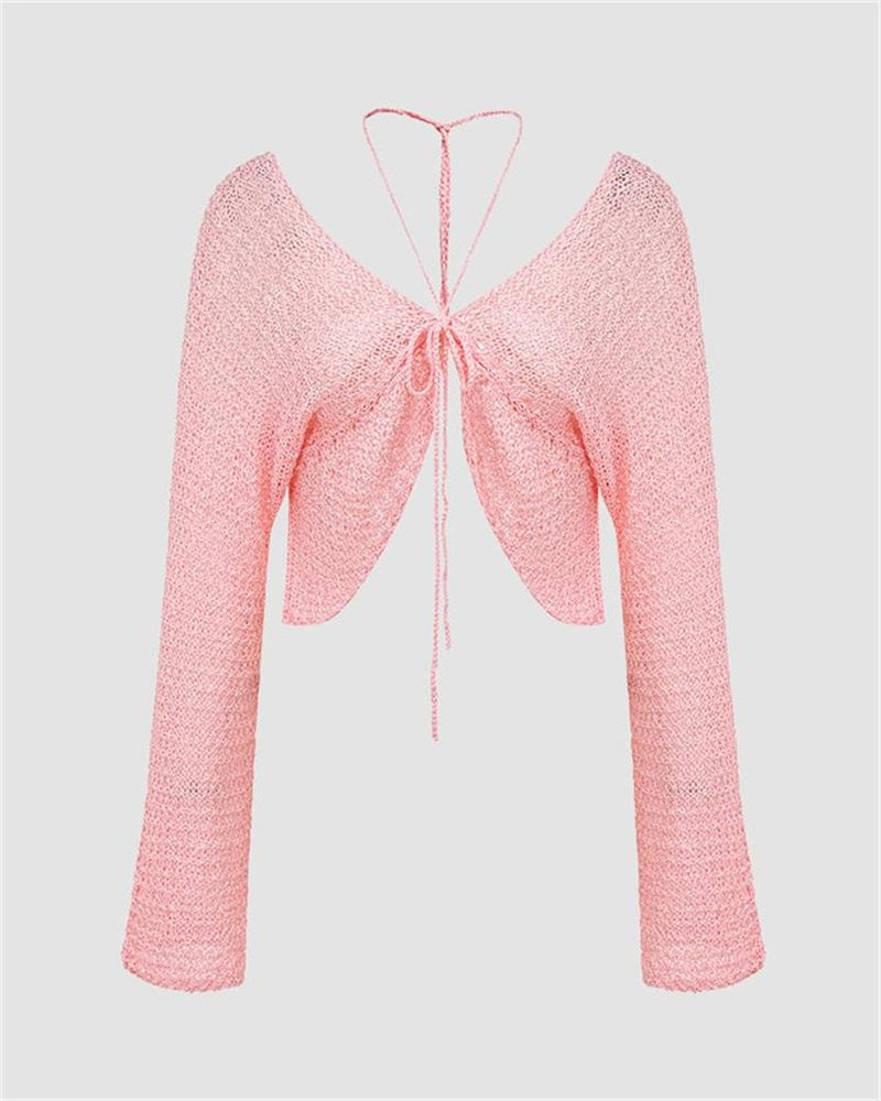 Misty Exalt Sequin Knit Butterfly Cardigan