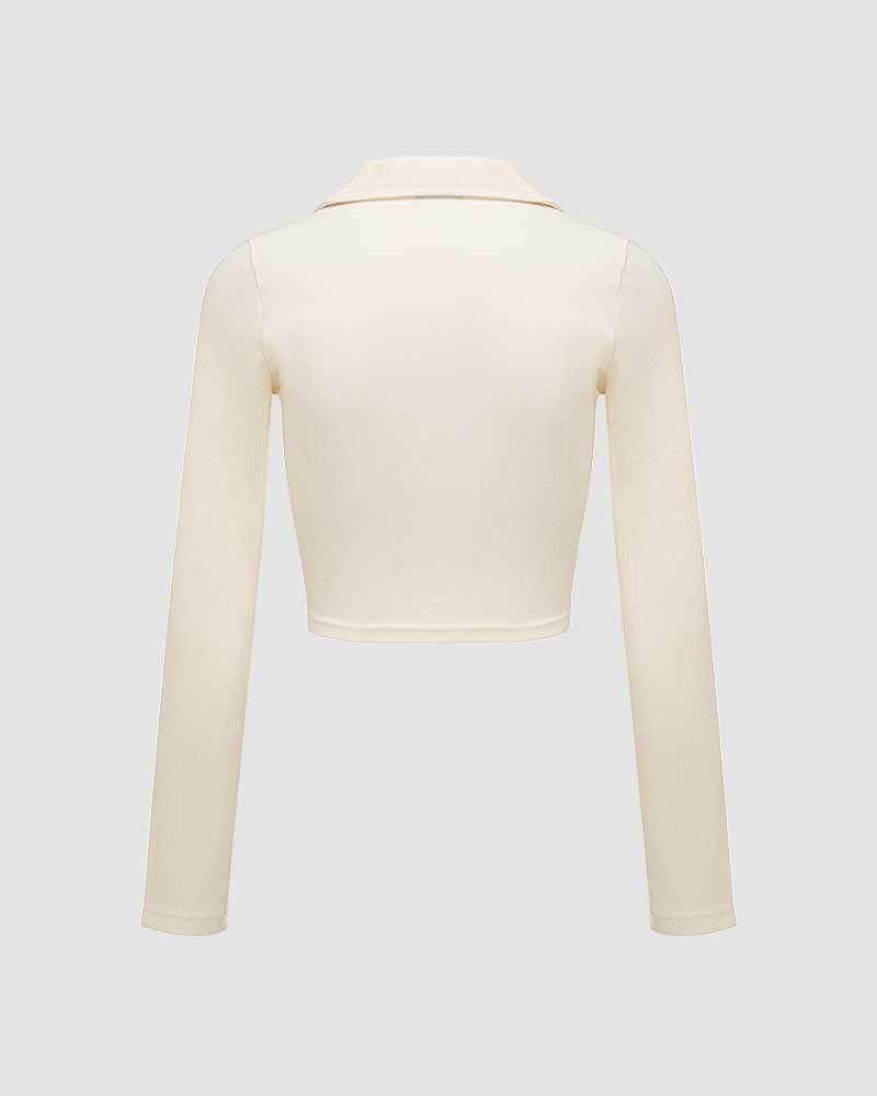 Street Storm Cropped Lapel Top