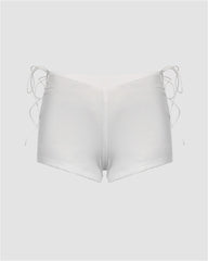 Plymer Tie Cut Out Mini Shorts