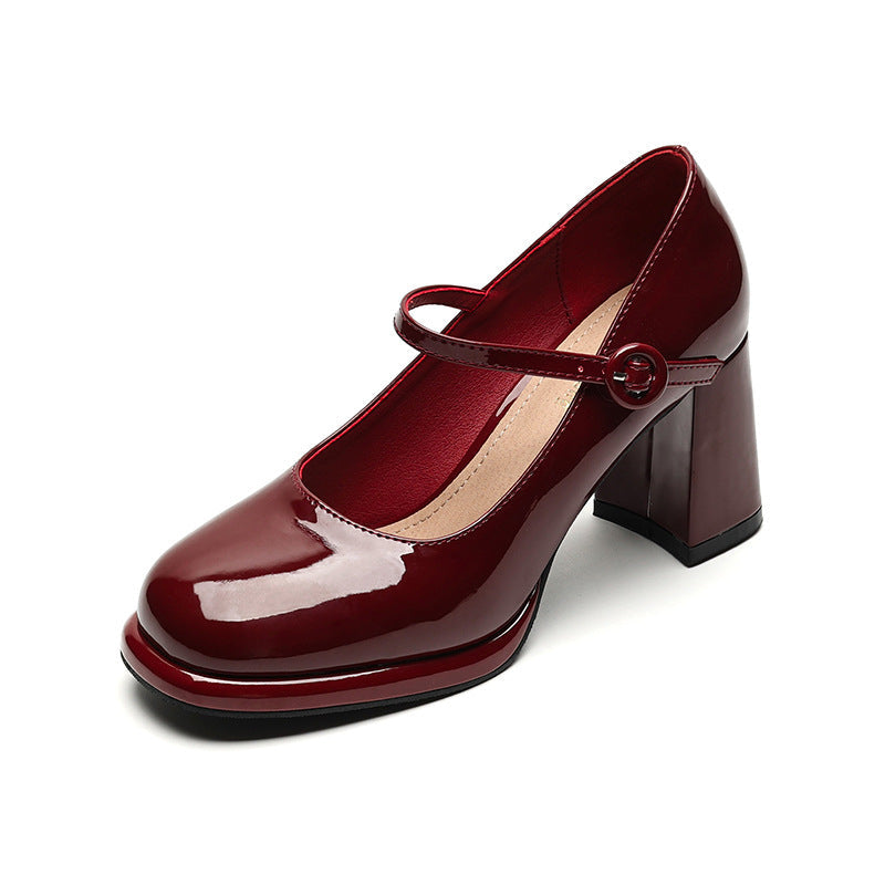 Block Heel Mary Janes Pumps Dress Shoes