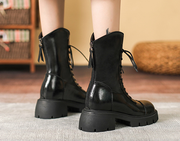 Trendy Moves Lace-Up Combat Boots