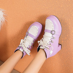 Lolita Shoes Winter Lace-up Cosplay Ankle Boots