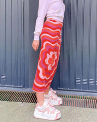 Rippling Flowers Maxi Skirt