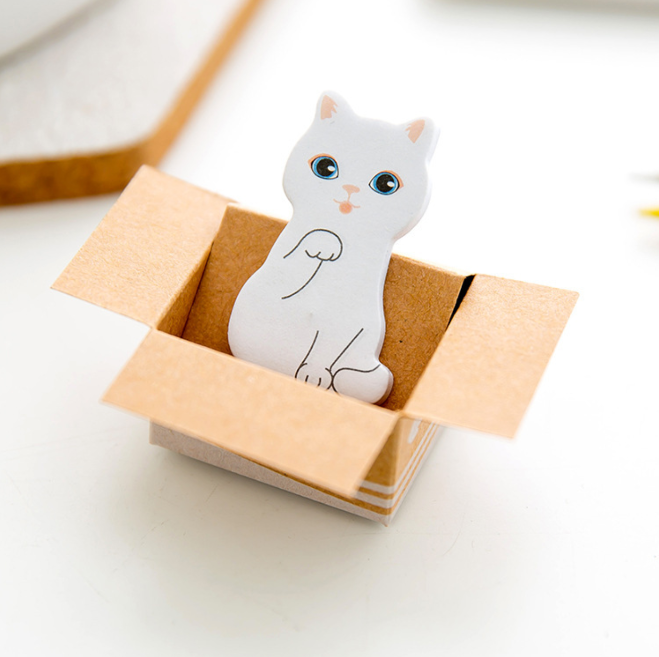 Cute Cat In A Box Sticky Notes