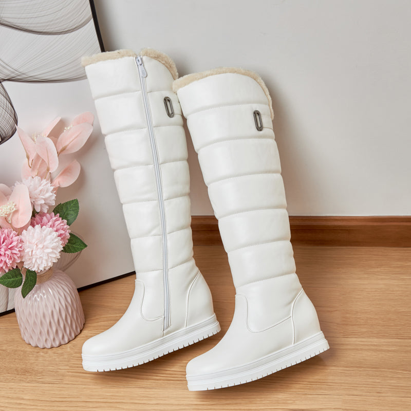 Snow Boots Winter Knee High Plush Lined Shoes