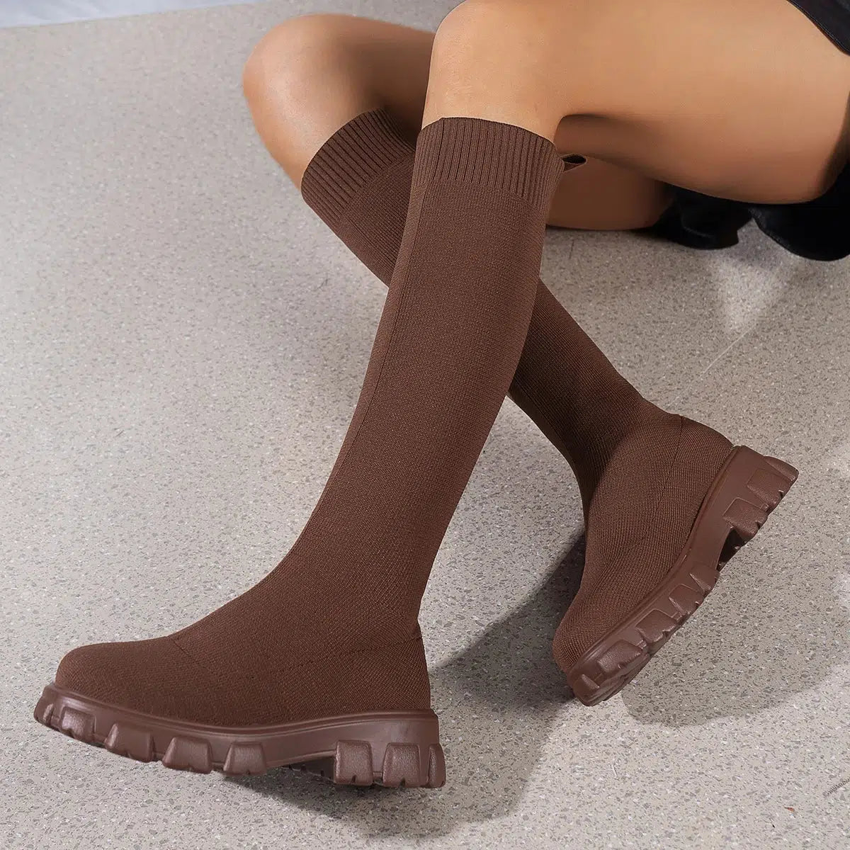 Chunky Sock Boots