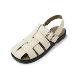 Sandalias de tiras y punta cerrada con diseño de pescador