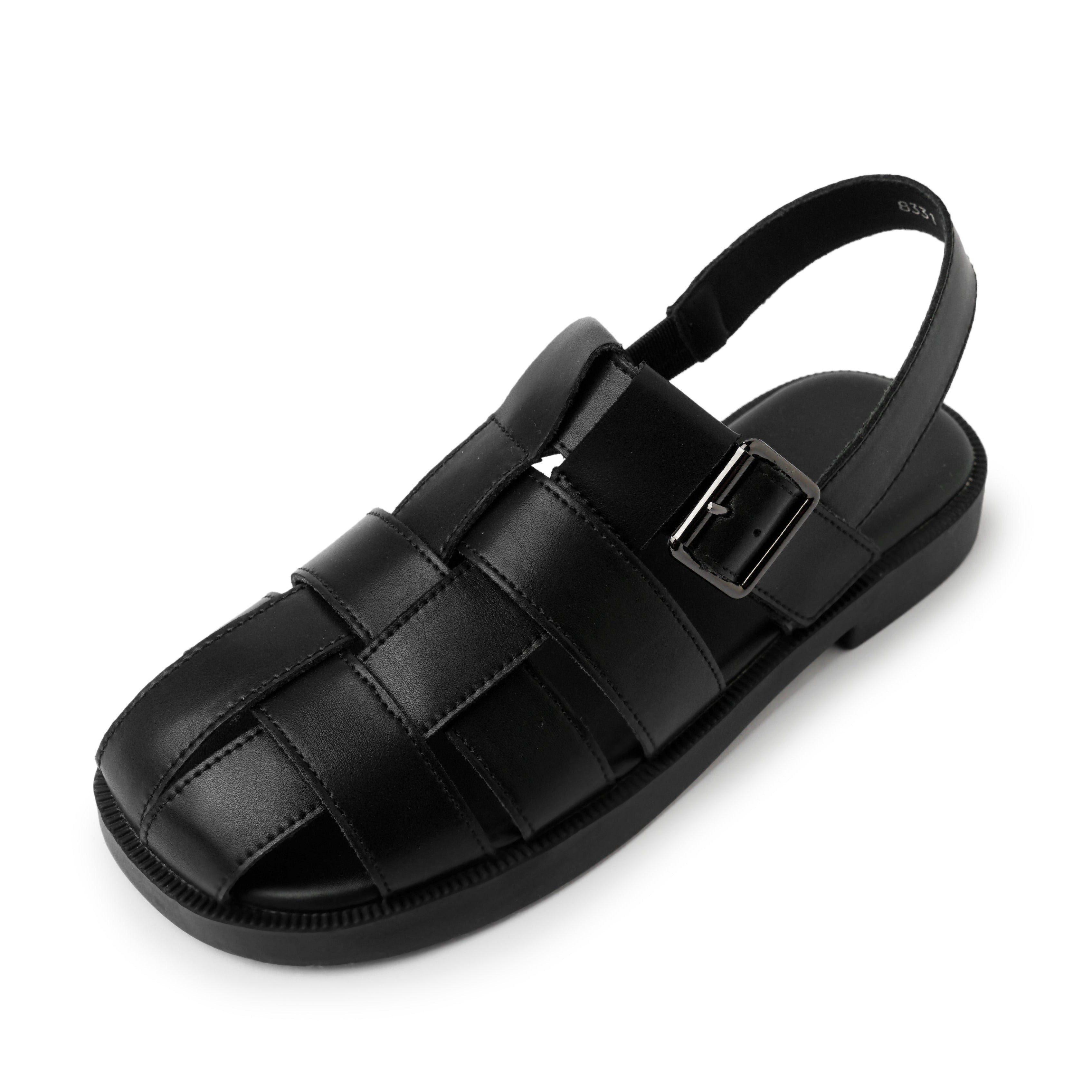 Sandalias de tiras y punta cerrada con diseño de pescador