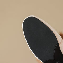 Handmade Velvet Fur Lined Loafer Mule