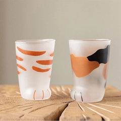 Kawaii Cute Cat Paw Glass Cup