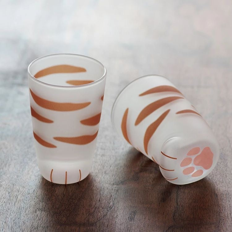 Kawaii Cute Cat Paw Glass Cup