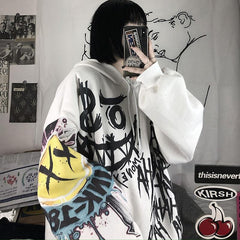 Oversize Graffiti Hoodie