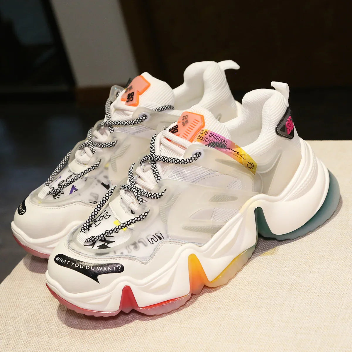 Color Splash Chunky Sneakers