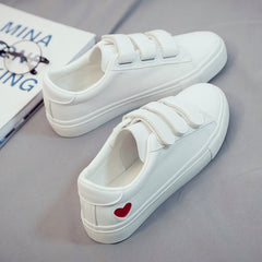 Cute Love Heart Easy CleanFlats Sneakers