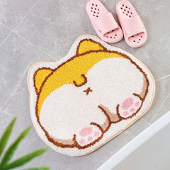 Cute Kawaii Corgi Anti-Slip Bathroom & Door Entrance Mat