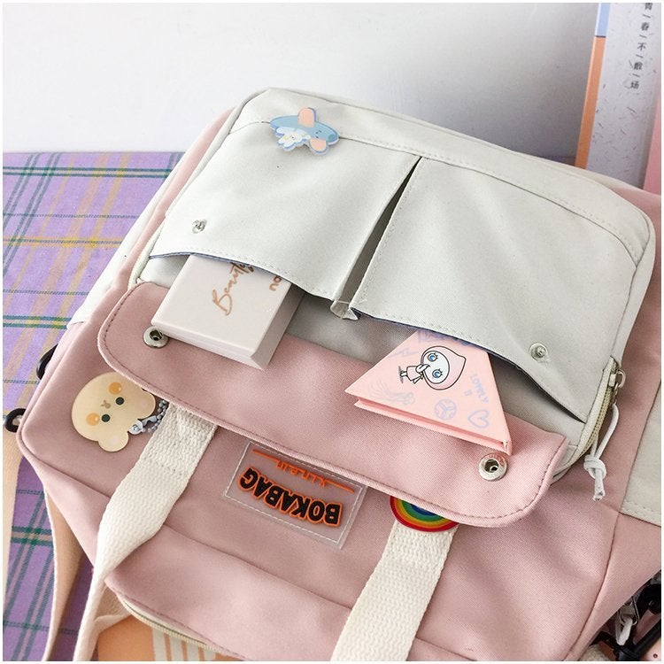 Preppy Style Small Cute Rabbit Backpack Girls Schoolbag