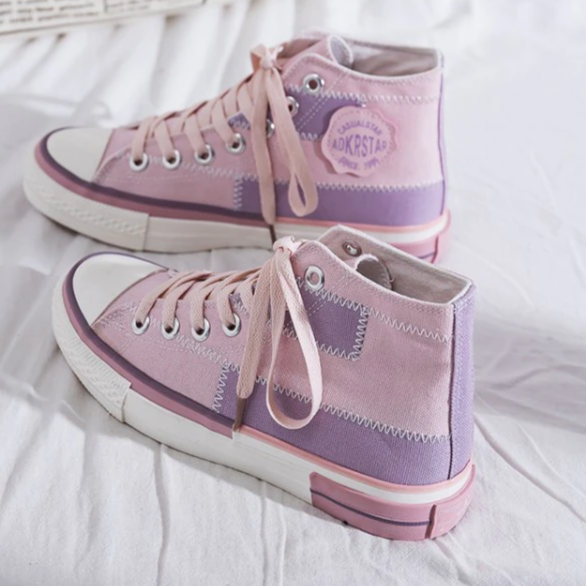 Sweet Color Canvas Sneakers High Top