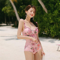 Ruffle Print One Piece Swimwear