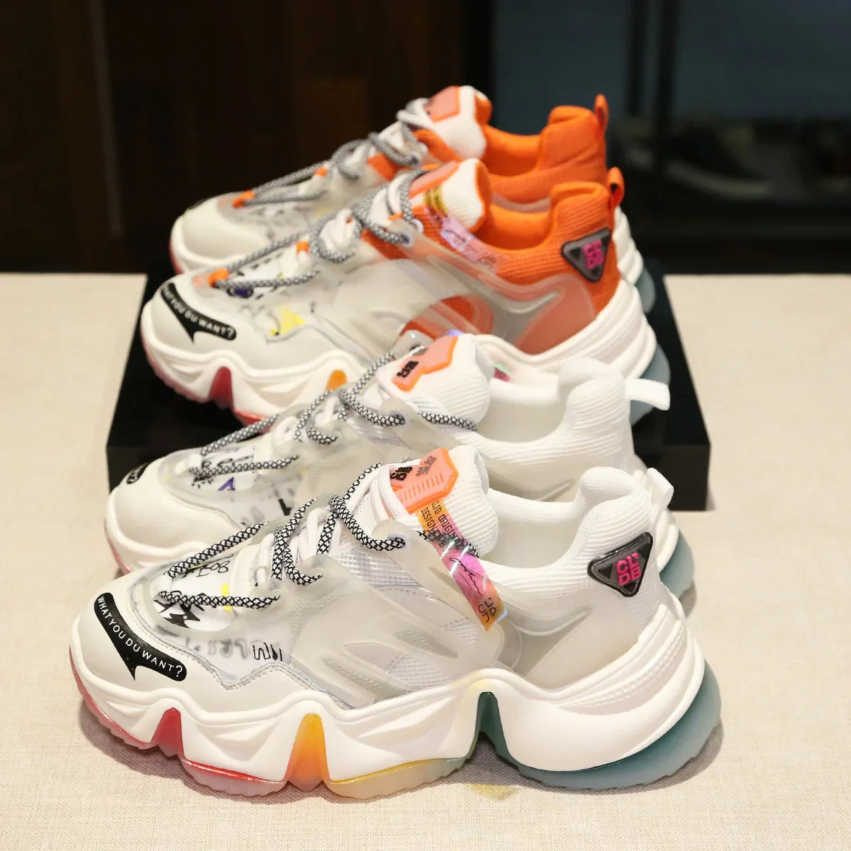 Color Splash Chunky Sneakers