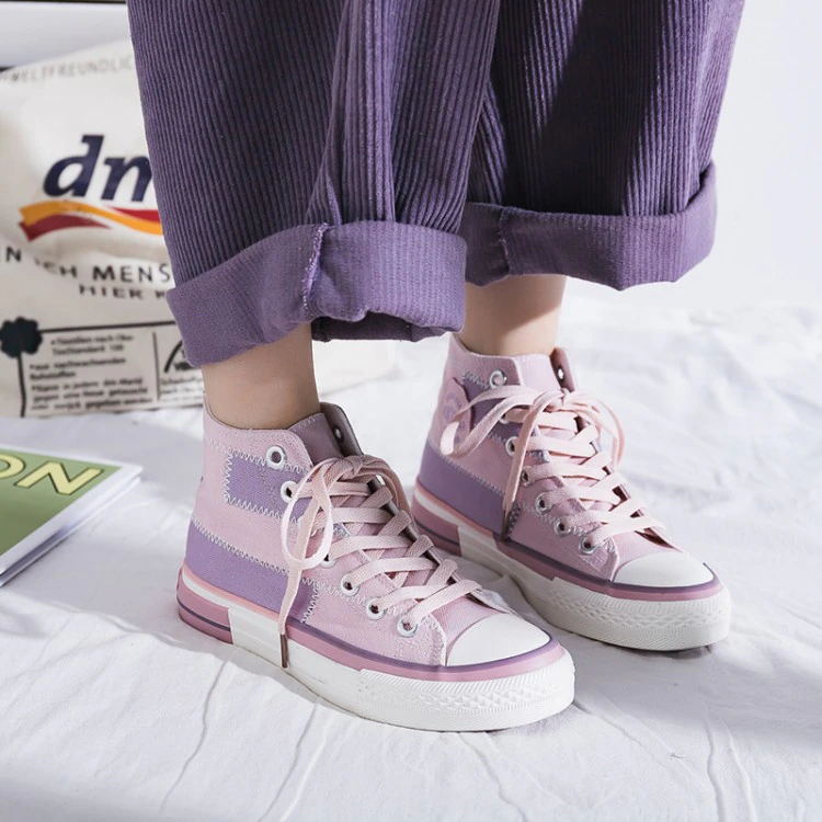 Sweet Color Canvas Sneakers High Top