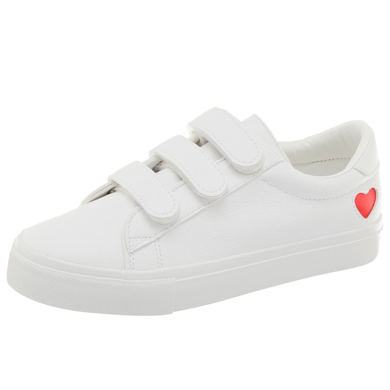 Cute Love Heart Easy CleanFlats Sneakers