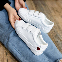 Cute Love Heart Easy CleanFlats Sneakers