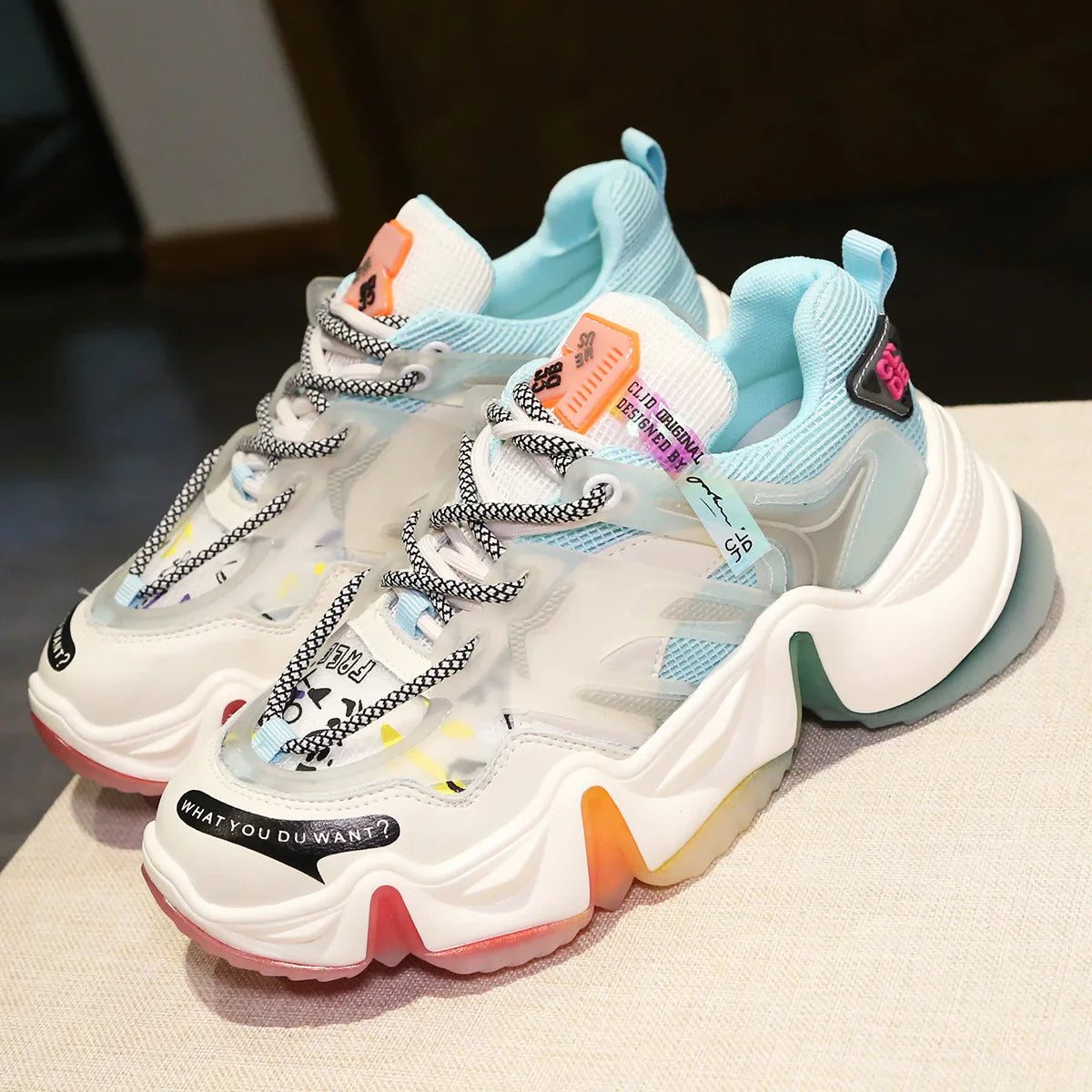 Color Splash Chunky Sneakers