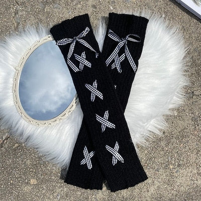 Girls Knitted Leg Warmers Cover Student Lolita Loose Boot Socks Stockings