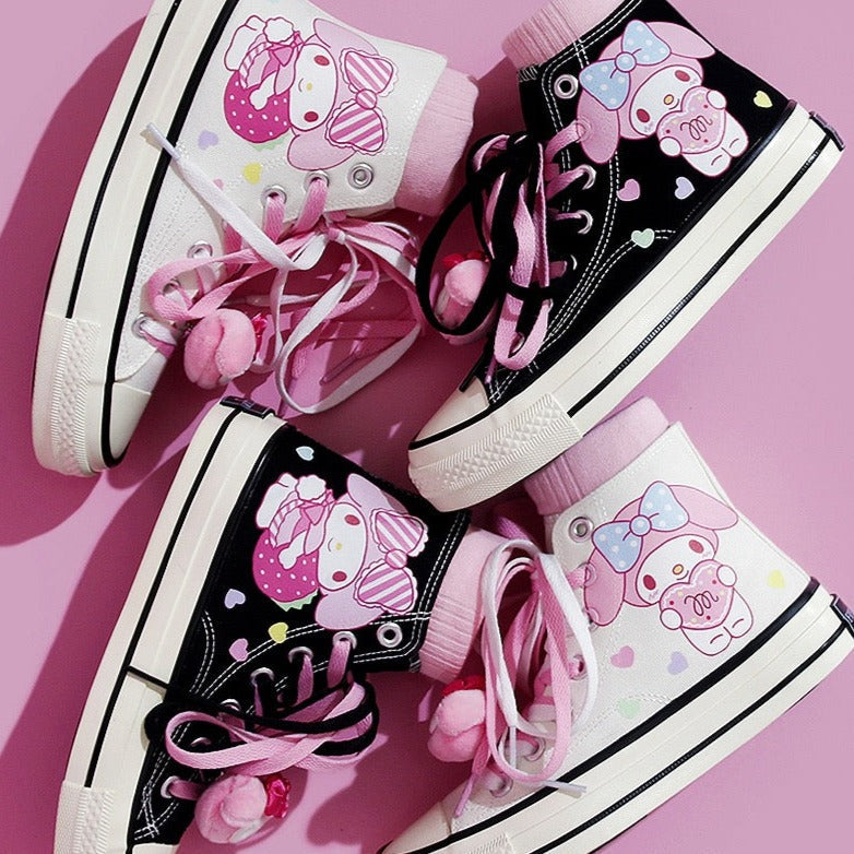 Cute Kawaii My Melody High Top Canvas