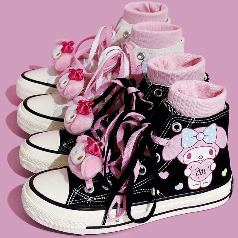 Cute Kawaii My Melody High Top Canvas