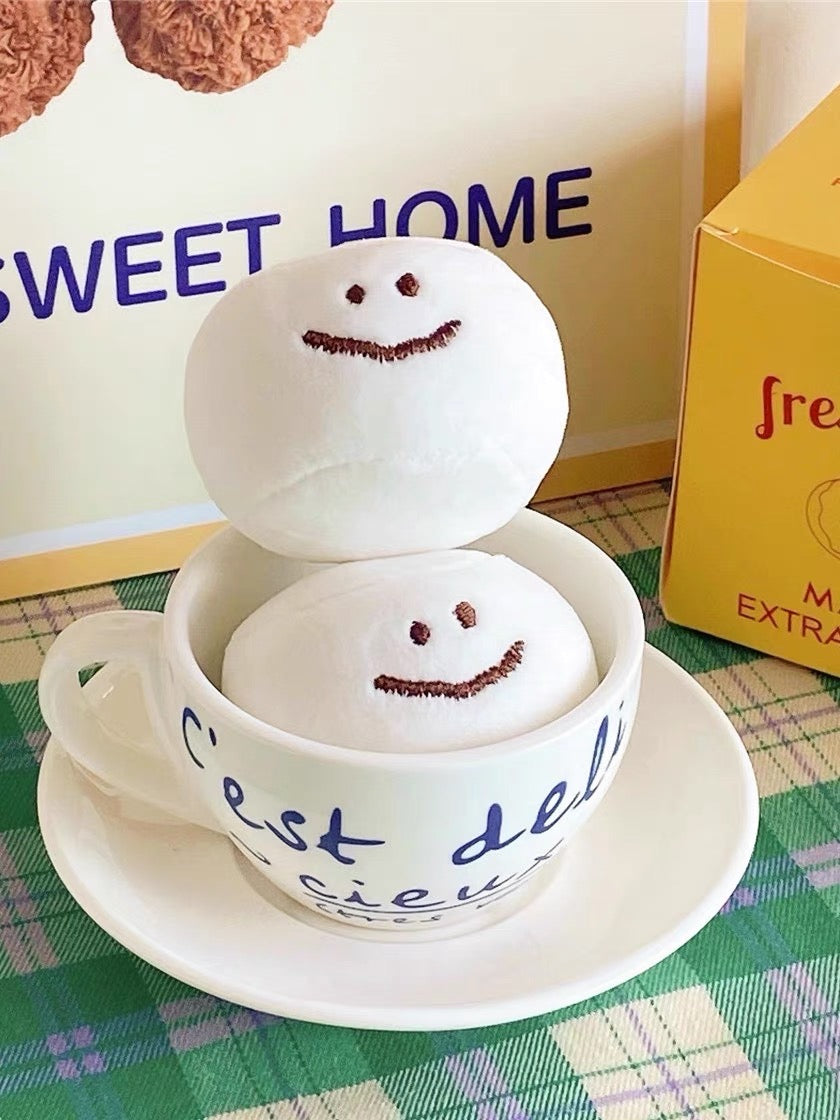 Cute Destress Smiley Marshmallow Mini Plush Toy