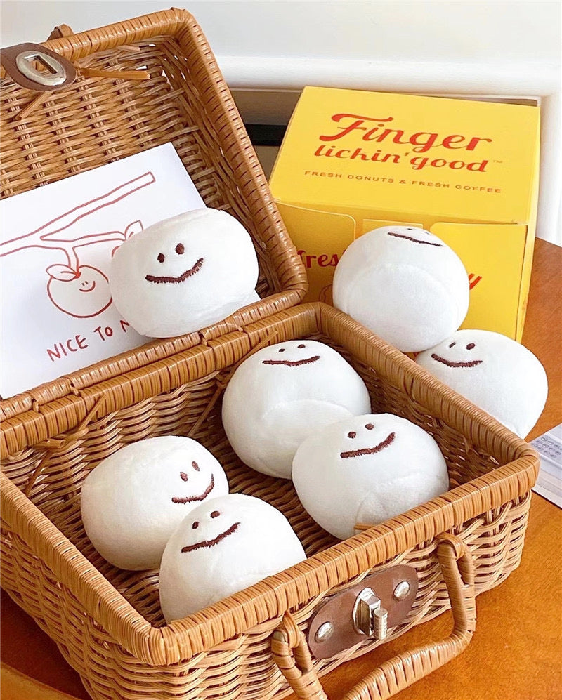 Cute Destress Smiley Marshmallow Mini Plush Toy