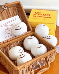 Cute Destress Smiley Marshmallow Mini Plush Toy