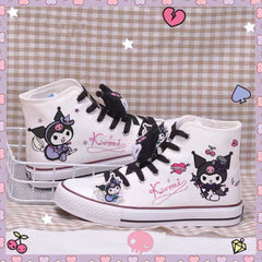 Couple Men Kawaii Student High Top Canvas