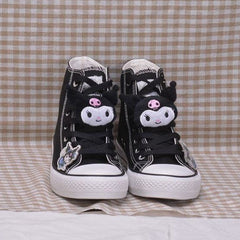 Couple Men Kawaii Student High Top Canvas