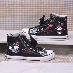 Couple Men Kawaii Student High Top Canvas